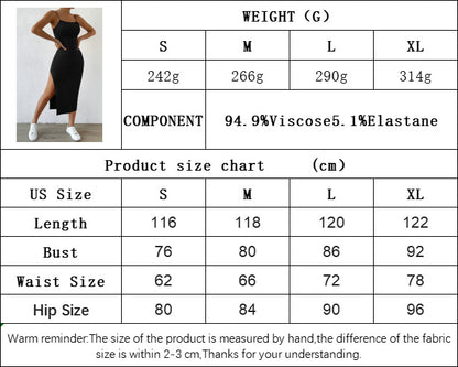 Suspender Dress Backless Slit One Step Sheath Dress