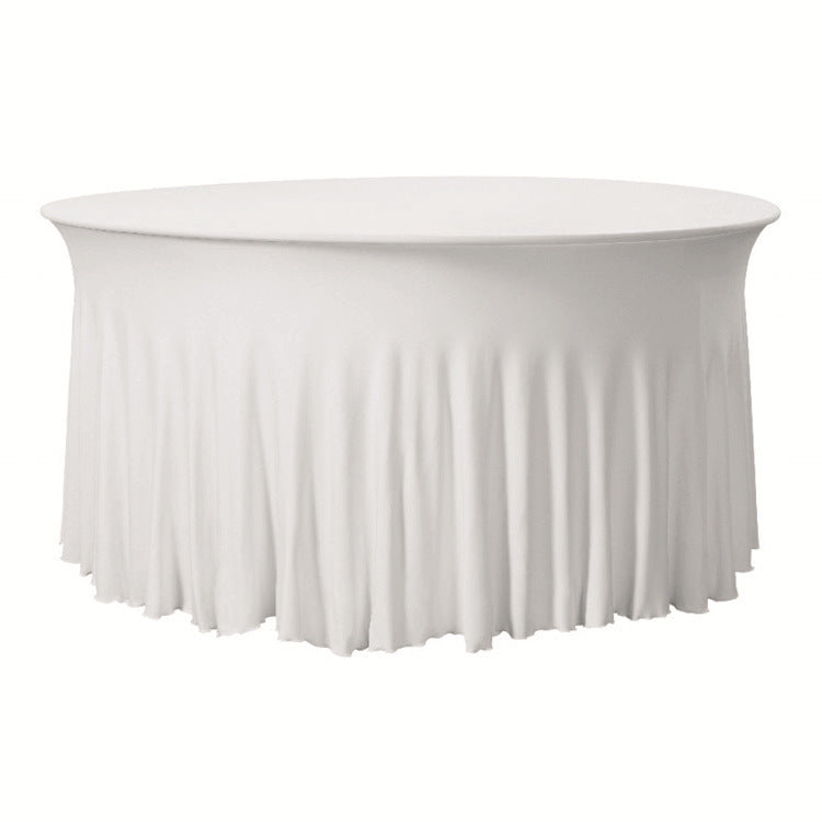 Stretch Table Cover Round Skirt Tablecloth