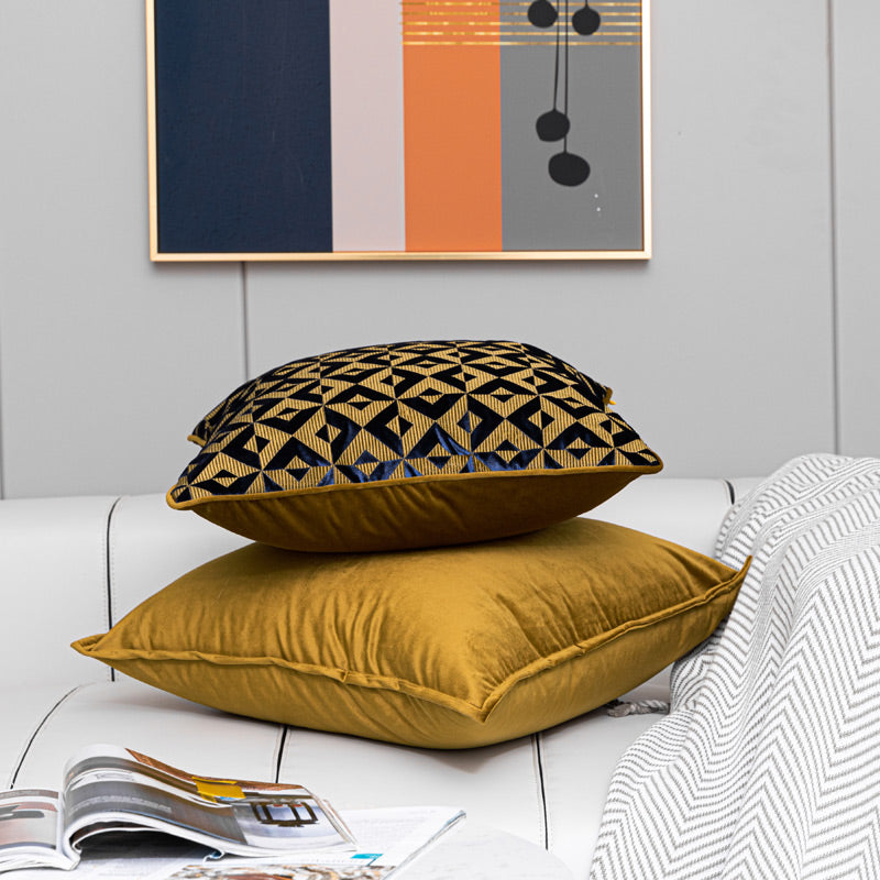 Geometric Jacquard Flannelette Sofa Cushion