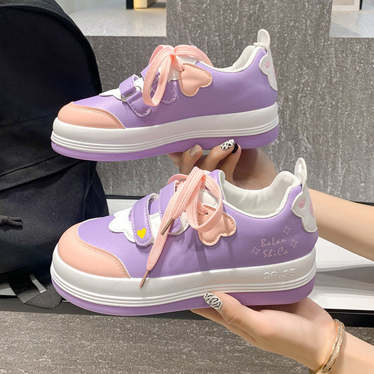 Student Sports Shoes Female Japanese All-match Girl Purple Powder