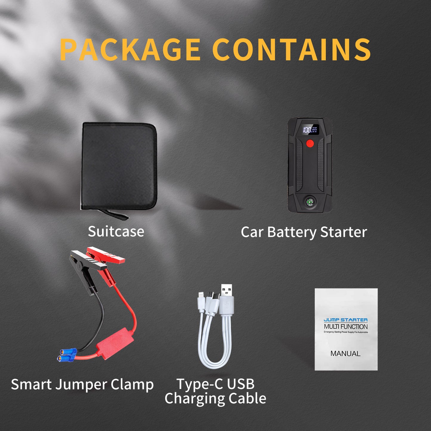 Large Capacity LCD Screen Car Emergency Start Power Supply