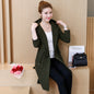 Women's Hooded Lace-up Knitted Plus Size Casual Cotton Jacket