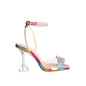 Transparent High Heel Sandals Stiletto Rhinestone Bow Shoes Party Shoes Women - FLIPSTYLEZLLC