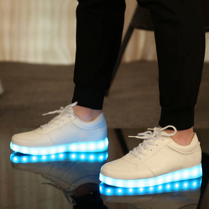 Colorful Luminous Lovers Shoes Luminous Shoes Casual Shoes Usb Charging Board Shoes