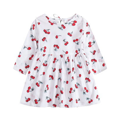 Children's Floral Cotton Long Sleeve Dress