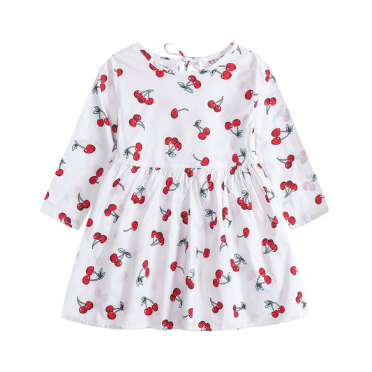 Children's Floral Cotton Long Sleeve Dress