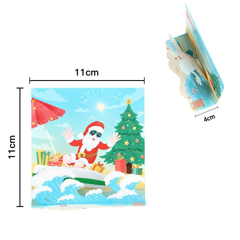 3d Christmas Greeting Card Stereo Christmas Tree Card Creative