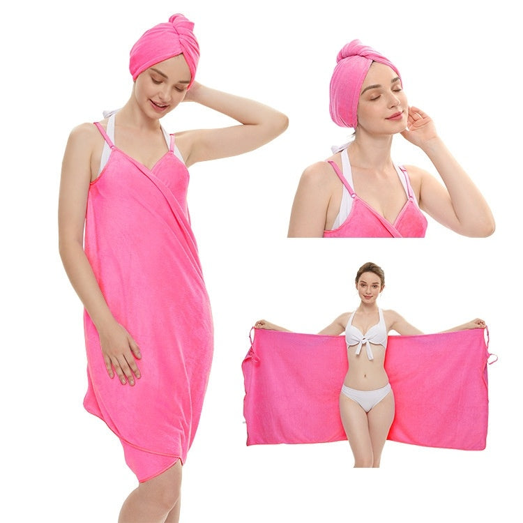 Bath Towel Sling Bath Skirt Coral Fleece Suit
