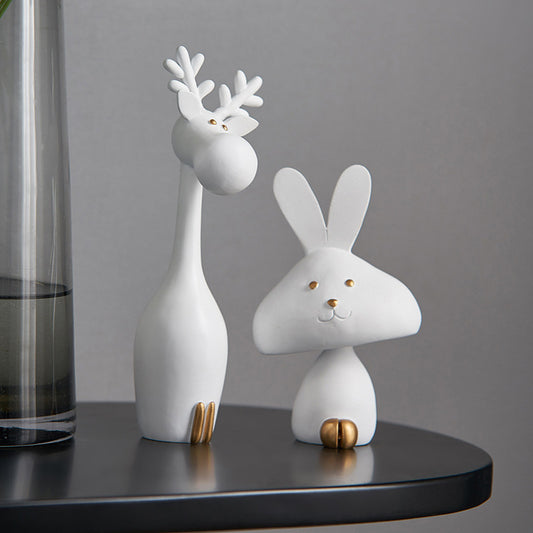 Creative Home Bedroom Rabbit Living Room Wine Cabinet TV Cabinet Decoration
