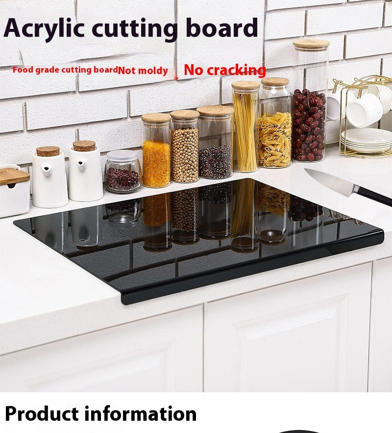 Kitchen Black Acrylic Chopping Board Non-slip