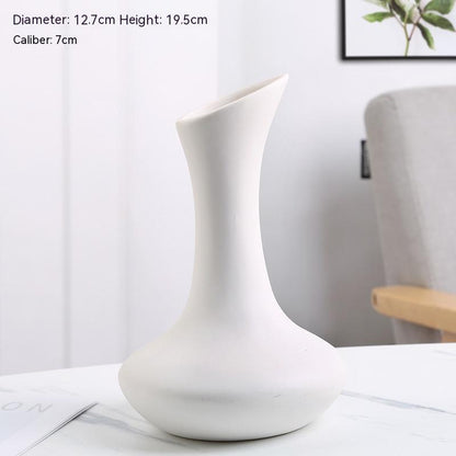 Home Decoration Ceramic Vase Dried Flower Arrangement Vase Starry Sky Minimalist Creative Decoration White Living Room