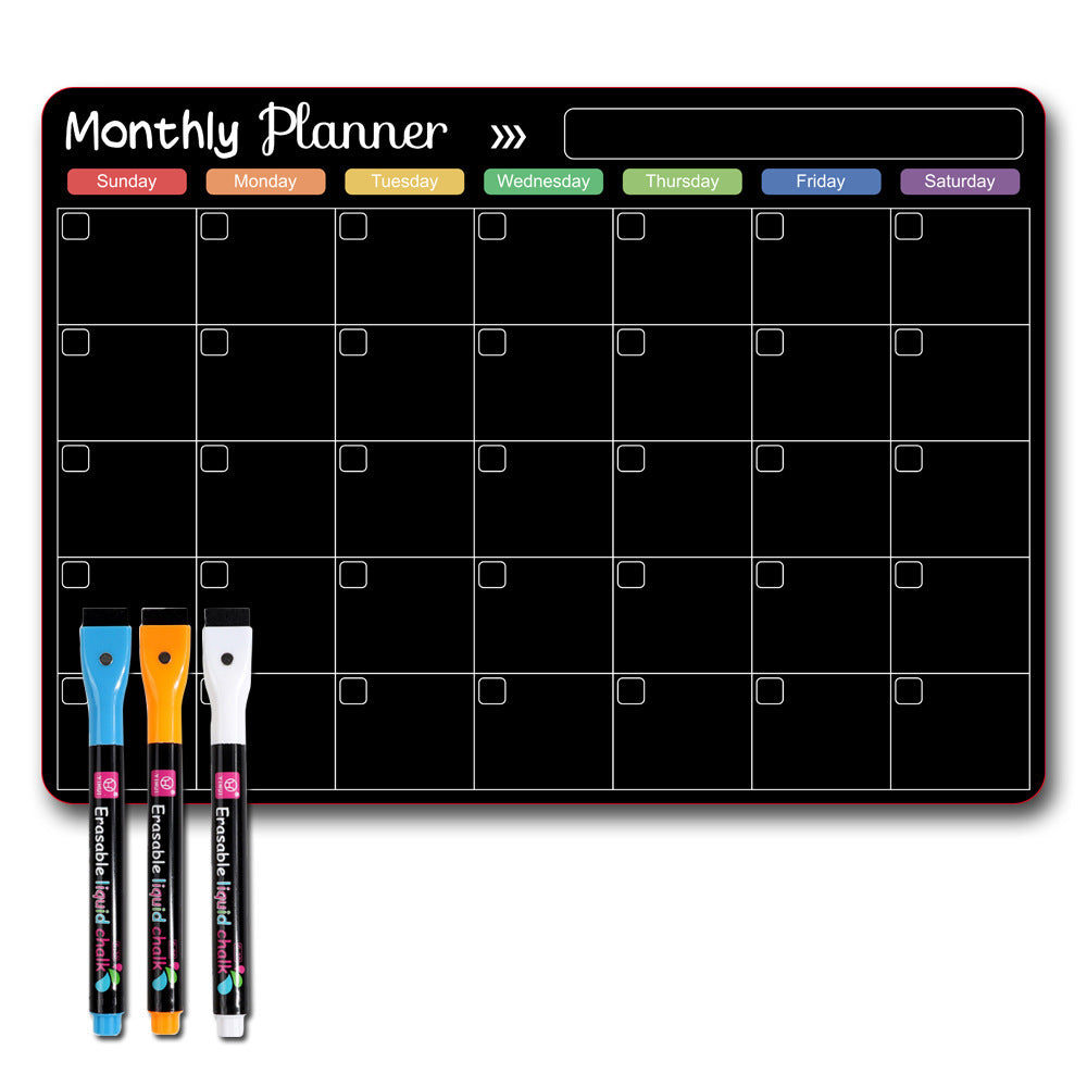 Calendar Magnetic White-board Wall Sticker Learning Schedule Refridgerator Magnets Message Board