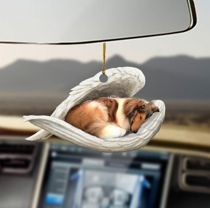 Car Pendant Sleeping Dog Angel Home Decor Acrylic Showcase Hanging Ornaments For Doors