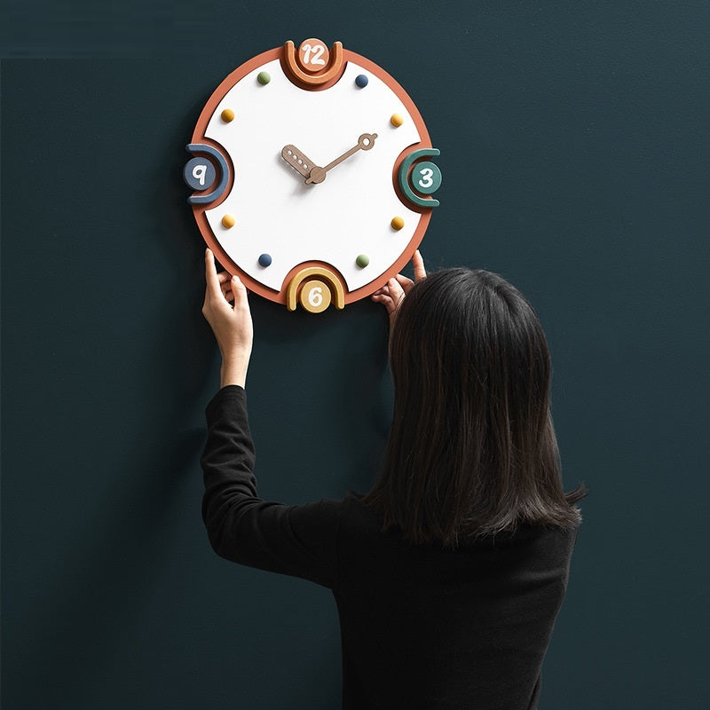 Household Cream Style Clock TV Cabinet Hallway Decorations