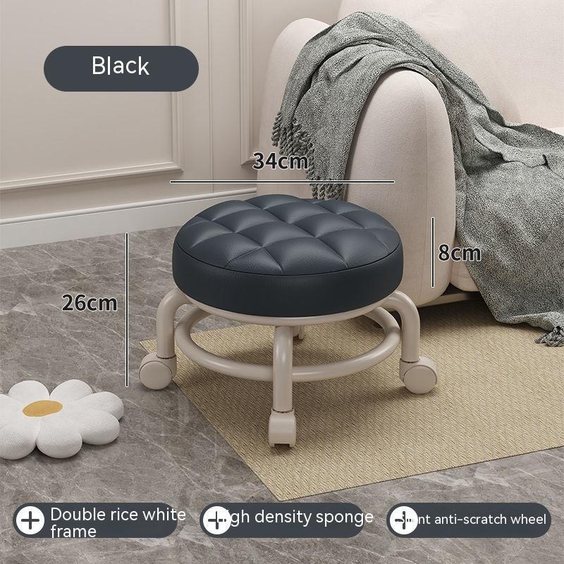 Household With Wheels Rotating Floor Cleaning Low Stool