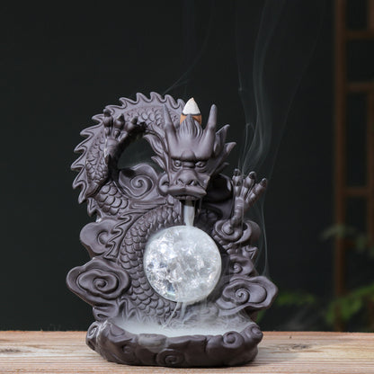 Backflow Incense Burner Ornaments Pottery Indoor Seat Tower