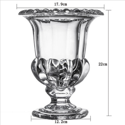 Crystal Glass Thickened Flanged Vase