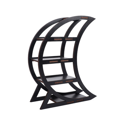Crescent-shaped Table Decorative Shelf