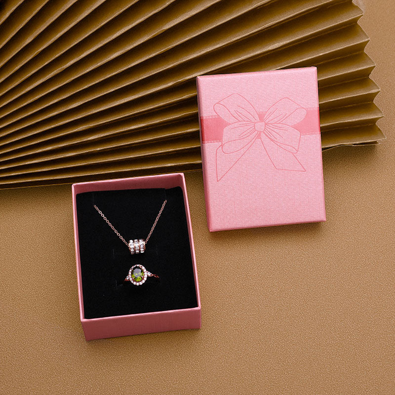 Bow Necklace Earrings Packaging Gift Box