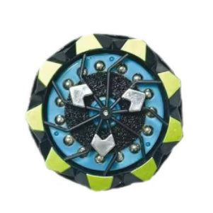 Ignite-Spin Pro: The Kinetic Flint Firework Spinner | Blue Chrome Mechanical Fidget Gyro with Real Sparking Action for Stress Relief