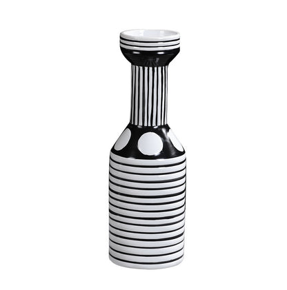 Simple Nordic Minimalism Black And White Striped Ceramic Vase