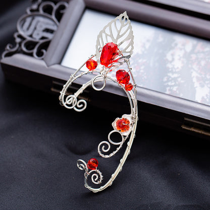 Personalized Temperament New Red Ear Clip Elf Earrings