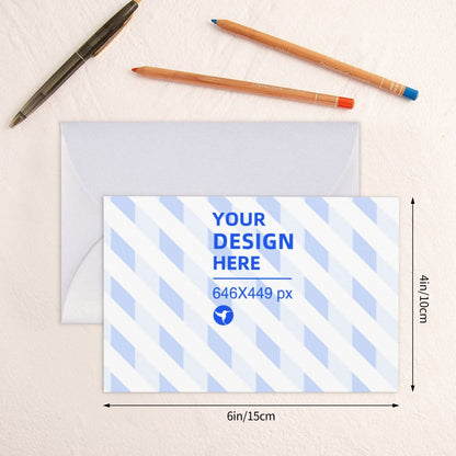 Horizontal Thick And Tough Pearl Paper Holiday Card