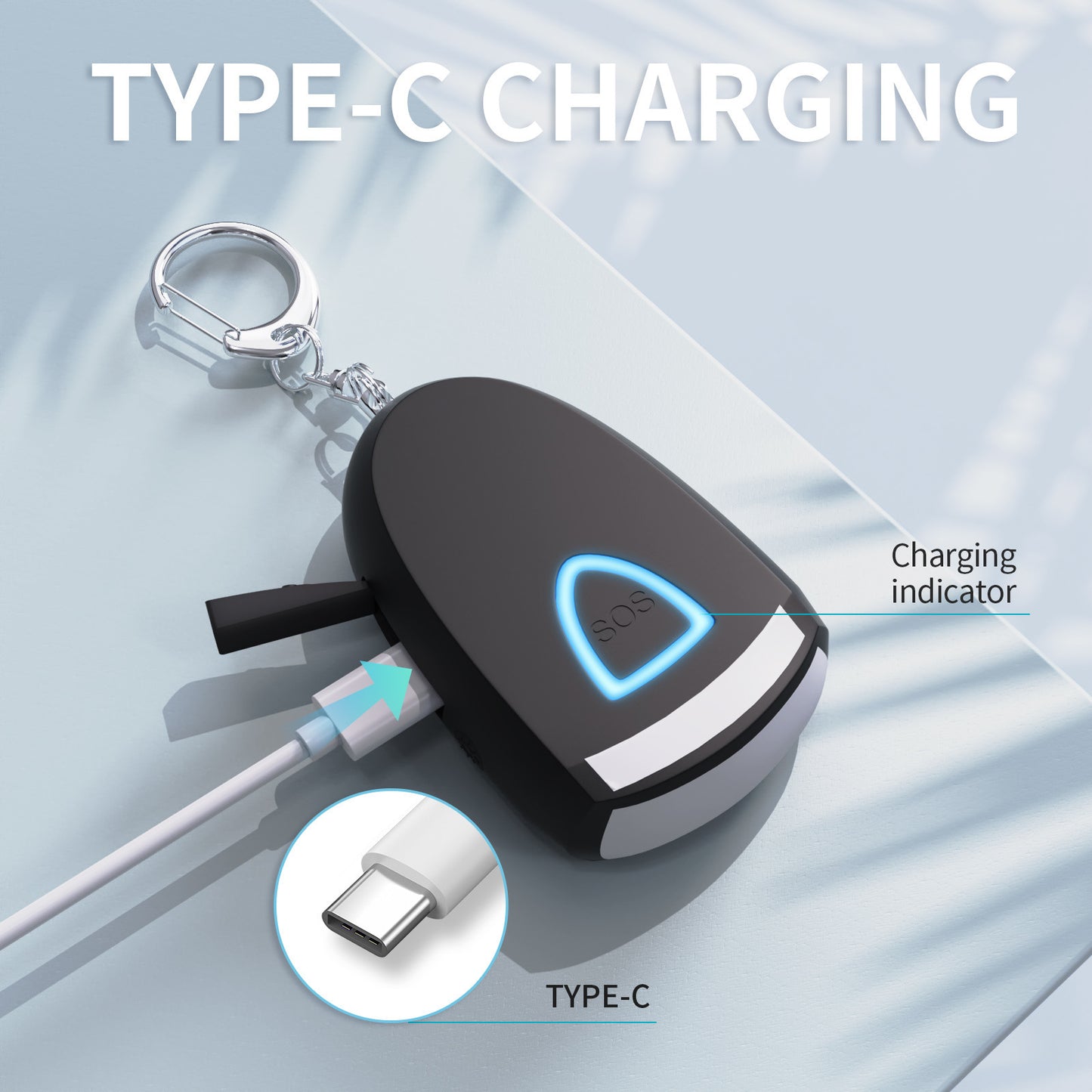 Rechargeable Personal Alarm With Light