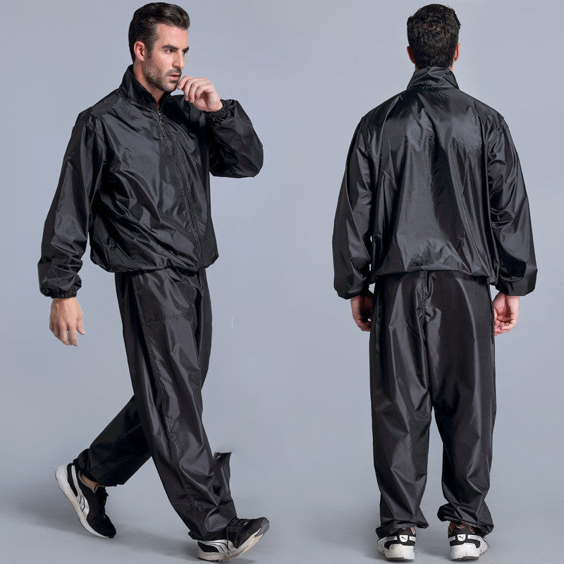 Men's Black Sweating Plus Size Exercise Suit