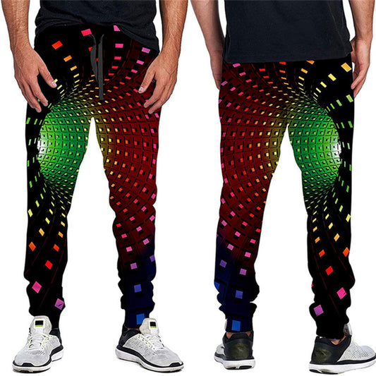 Men's Sports Casual Loose Printed Pants