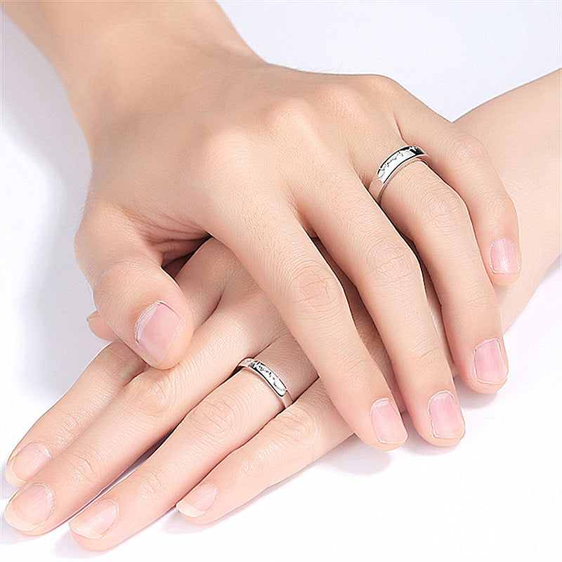 New Product Love Electrocardiogram Ring Love Ripple Ring Simple Japanese And Korean Style For Your Heartbeat Ring Douyin Same Style