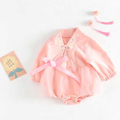 Hanfu Chinese Style Clothes Full Moon Suit One Year Old Photo Princess Clothes