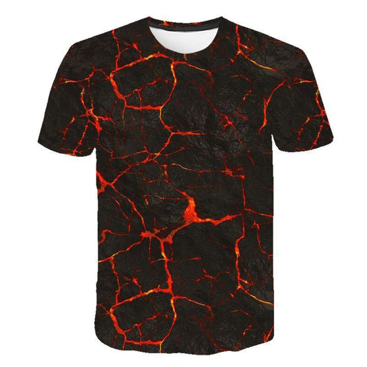 3D Digital Printing Burning Flame 3DT Shirt