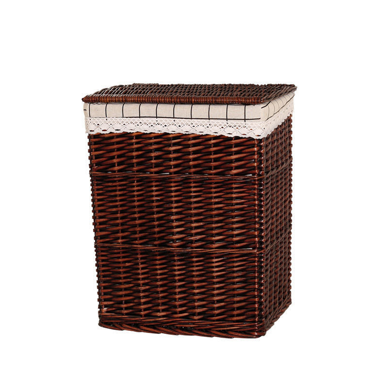 Storage Basket Rattan Large Toy With Lid