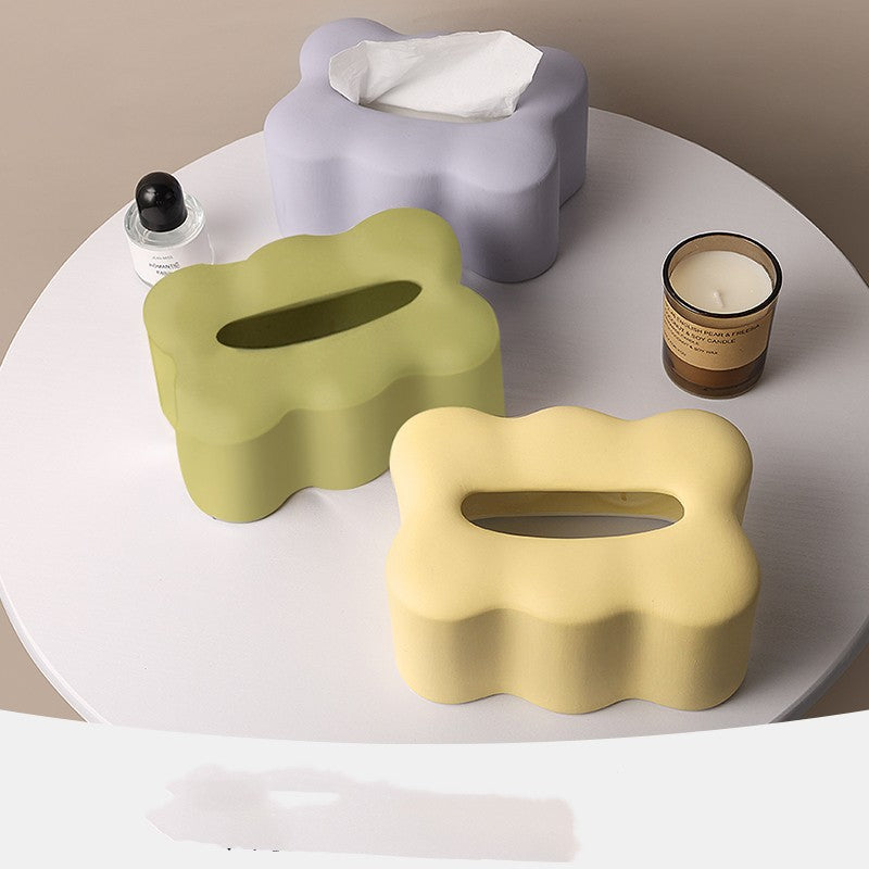 Creative Living Room Table End Table Storage Ceramic Extractor Box