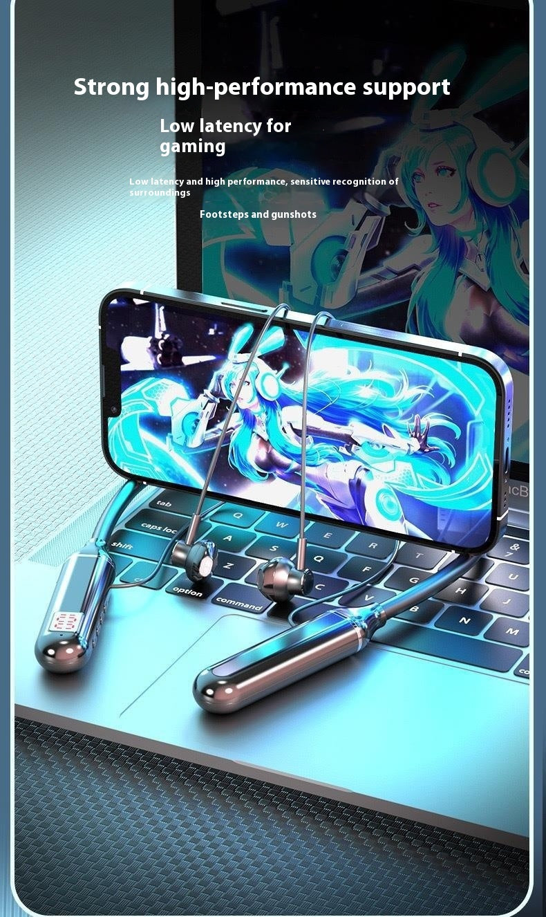 Neck Hanging Large Power G09 Digital Display Wireless Bluetooth Headset