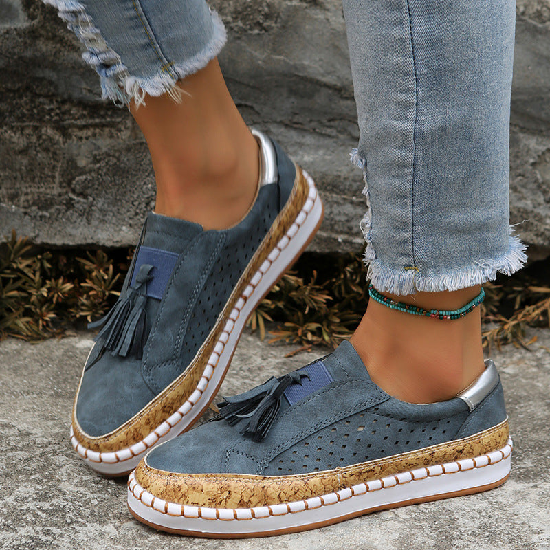 Tassel Flats Loafers Women Casual Cozy Shoes - FLIPSTYLEZLLC