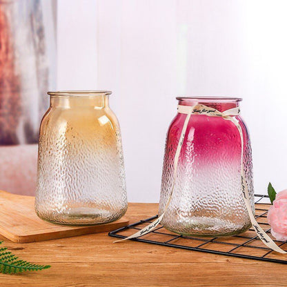Simple Ice Seal Glass Gradient Color Vase