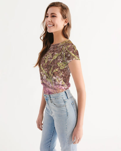 BEAUTIFUL PURPLE GITTER DESIGN CREATED BY FLIPSTYLEZ Women's All-Over Print Tee