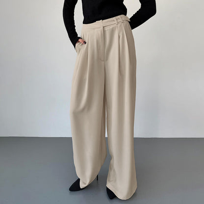 Retro Fashion Commuter Pocket Suit Pants For Women