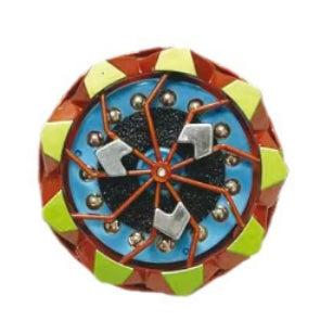 Ignite-Spin Pro: The Kinetic Flint Firework Spinner | Blue Chrome Mechanical Fidget Gyro with Real Sparking Action for Stress Relief