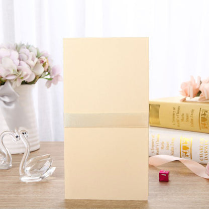 Embossed Vertical Ribbon Wedding Invitation Invitation