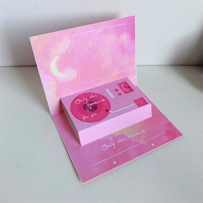 Phonograph Birthday Gift Creative Stereoscopic Greeting Cards