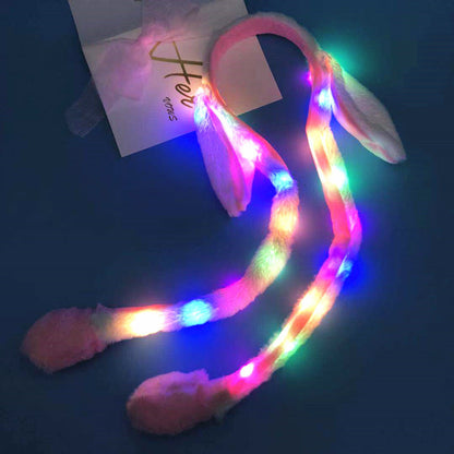 Women's Fashion Glowing Bunny Ear Hats Headband