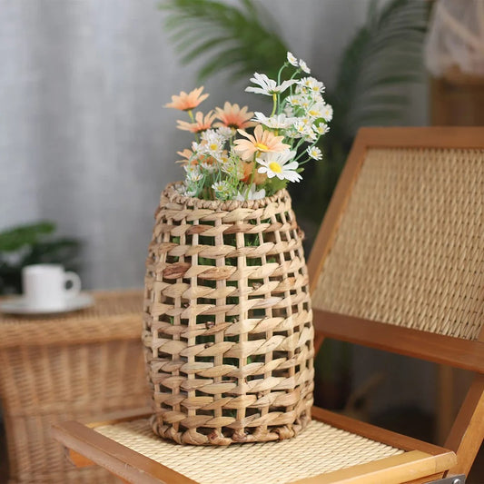 Gourd Grass Hand-woven Wall-mounted Basket Storage