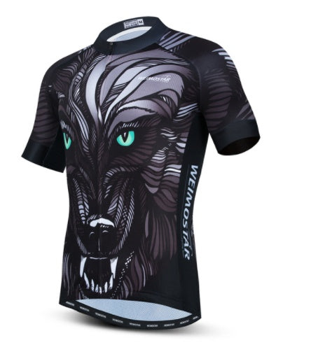 Cycling Jerseys Men 3D Lion Printing Bicycle Clothing Breathable Short Sleeve Shirts Quick Dry Bike Tops
