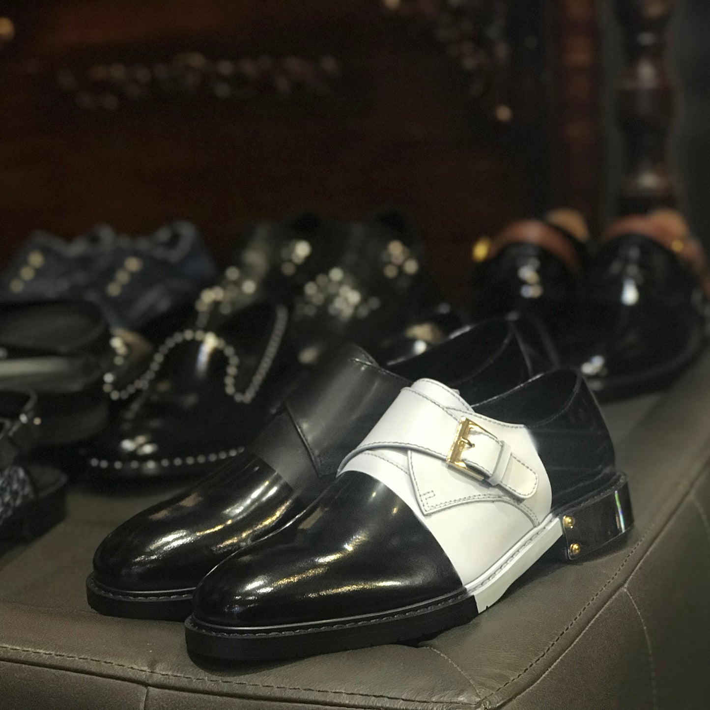 Classic Gentleman Metal Heel Leather Shoes