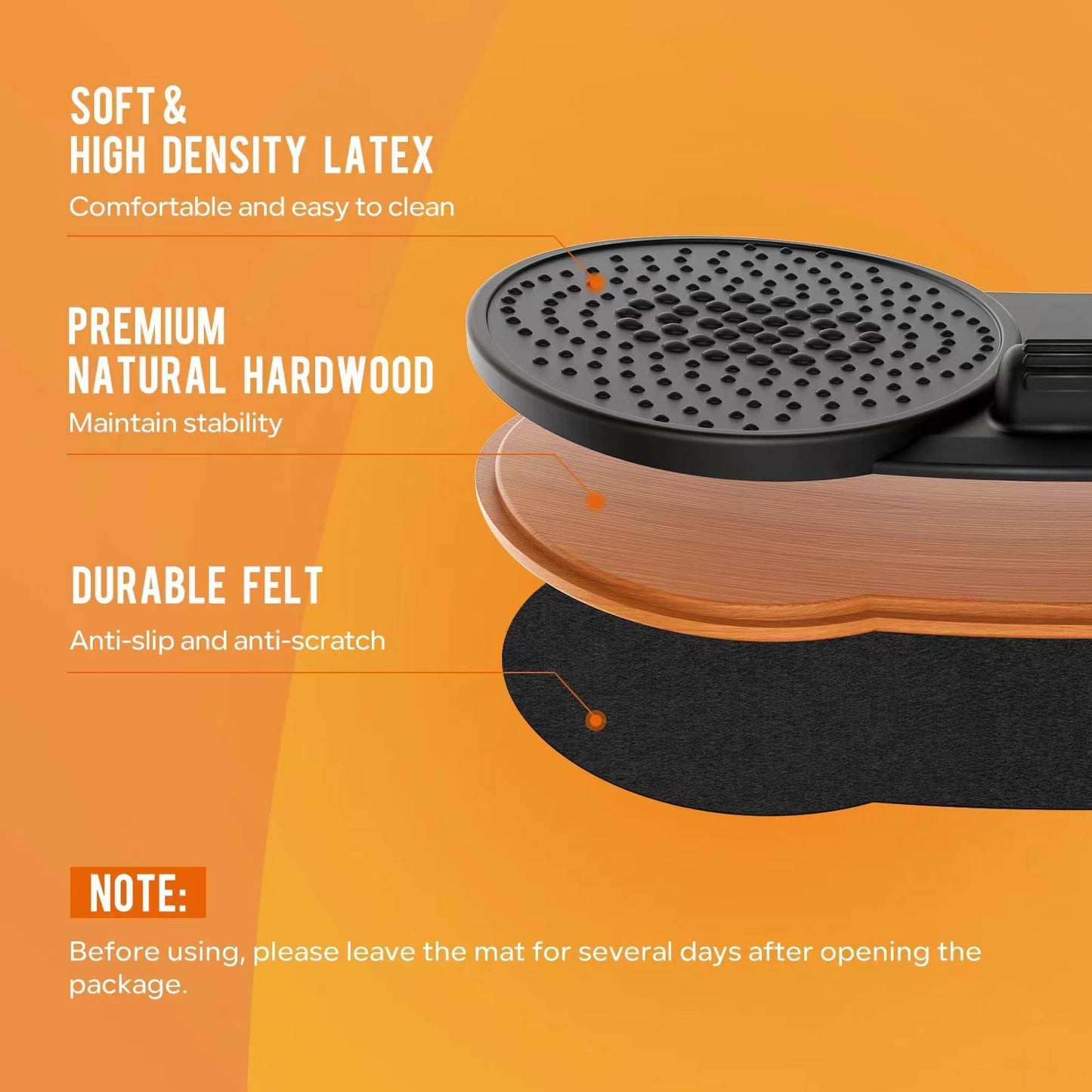 PU Foam Station Vertical Pressure Reducing Massage Pad Standing Balance Board