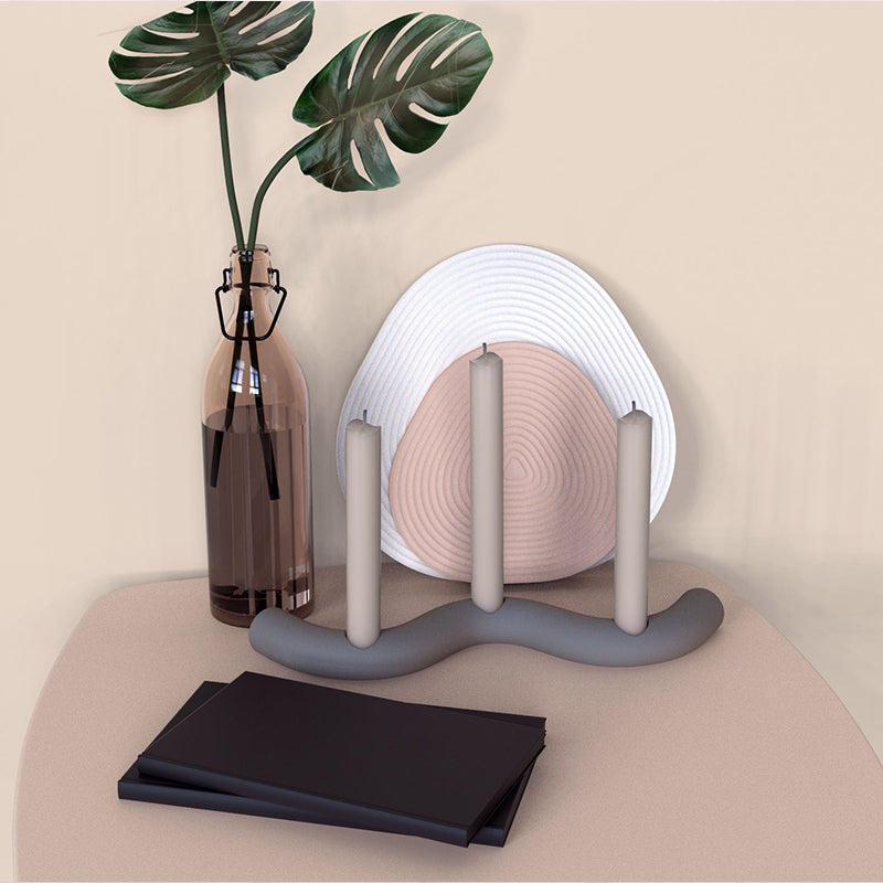 Silica Gel Mold Candle Holder S Type Boreal Europe Style