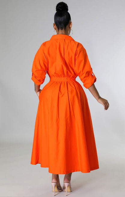 Casual Long Sleeve Plus Size Women's Shirt